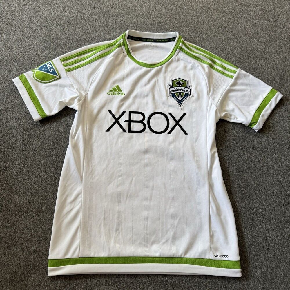CLASSIC SEATTLE SOUNDERS MLS 2014-2015 MENS SMALL S ADIDAS AWAY FOOTBALL SHIRT